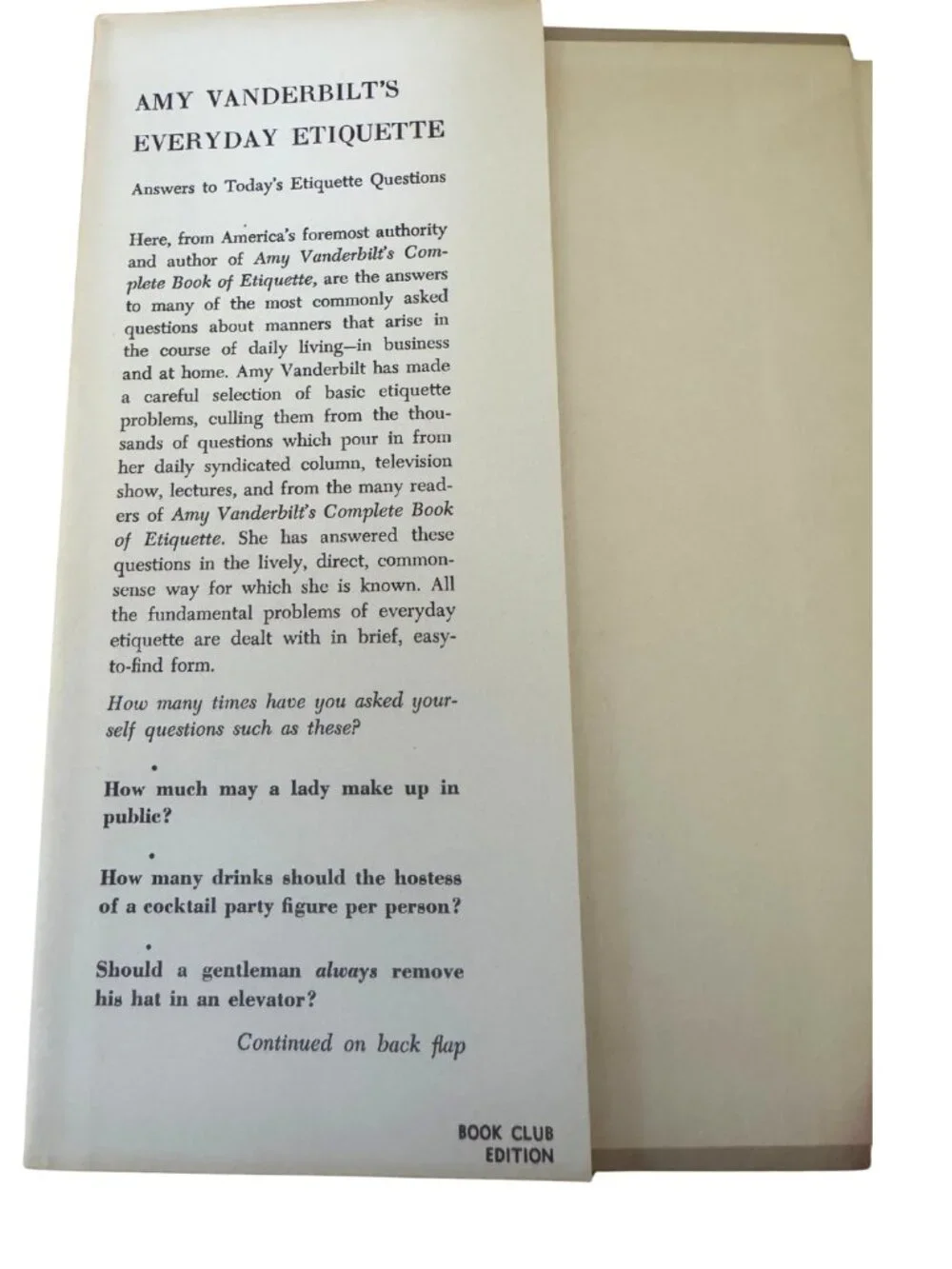 Vintage 1956 Amy Vanderbilt Everyday Etiquette Book Andy Warhol Illustrations